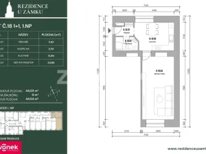 Prodej bytu 1+1, Vsetín, Horní náměstí, 44 m2