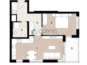 Pronájem bytu 2+kk, Praha, U Radosti, 58 m2