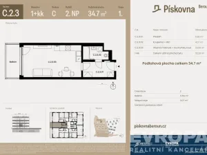 Prodej bytu 1+kk, Beroun, 35 m2