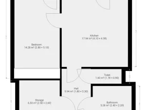 Pronájem bytu 2+kk, Praha - Bohnice, Ústavní, 55 m2
