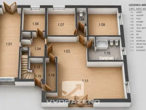 Prodej bytu 5+1, Roztoky, 176 m2
