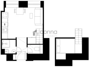 Pronájem bytu 1+kk, Praha, Přibyslavská, 26 m2