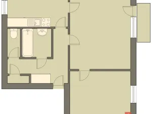 Prodej bytu 2+1, Janovice nad Úhlavou, Sídliště, 59 m2
