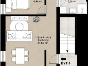 Pronájem bytu 2+kk, Varnsdorf, Erbenova, 41 m2