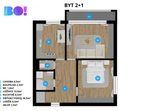 Prodej bytu 2+1, Ostrava, Vdovská, 62 m2