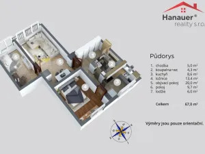 Prodej bytu 3+1, Děčín - Děčín II-Nové Město, Kamenická, 65 m2