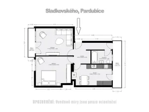 Prodej bytu 2+1, Pardubice - Zelené Předměstí, Sladkovského, 76 m2