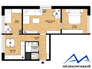 Prodej bytu 3+1, Ostrava, Šimáčkova, 60 m2