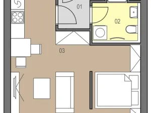 Pronájem bytu 1+kk, Brno - Židenice, Líšeňská, 40 m2