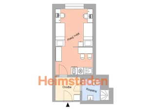 Pronájem bytu 1+kk, Plzeň-Jižní Předměstí, Magisterská, 27 m2
