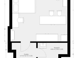 Pronájem bytu 1+kk, Brno, Hybešova, 46 m2