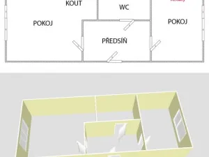 Pronájem bytu 2+kk, Liberec - Liberec XXV-Vesec, Holubova, 42 m2