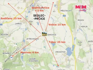 Prodej pozemku pro bydlení, Sedlec-Prčice - Šanovice, 2996 m2