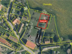 Prodej pozemku, Chorušice, 850 m2