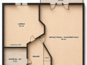 Pronájem bytu 2+kk, Praha - Záběhlice, Mattioliho, 53 m2