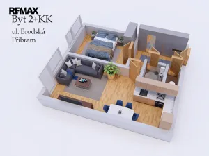 Prodej bytu 2+kk, Příbram - Příbram VIII, Brodská, 43 m2
