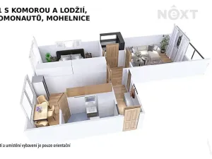 Prodej bytu 2+1, Mohelnice, nám. Kosmonautů, 56 m2