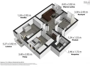 Prodej bytu 3+kk, Milovice - Mladá, Spojovací, 66 m2