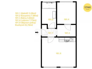 Prodej bytu 2+kk, Žďár nad Sázavou, Nádražní, 49 m2