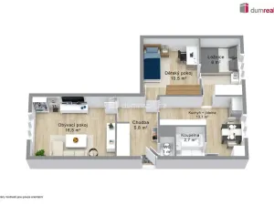 Prodej bytu 2+1, Karlovy Vary - Dvory, Chebská, 62 m2