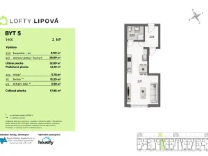 Prodej bytu 1+kk, Hodonice, 33 m2