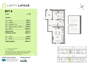 Prodej bytu 3+kk, Hodonice, 68 m2