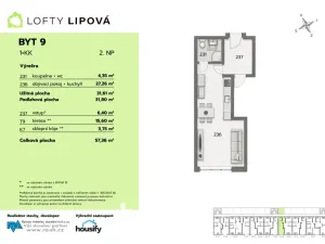 Prodej bytu 1+kk, Hodonice, 31 m2