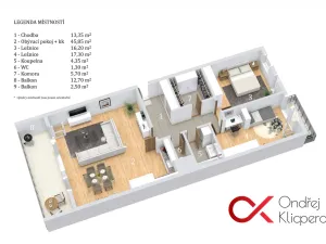 Pronájem bytu 3+kk, Říčany, Na Fialce, 103 m2