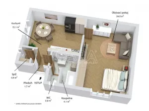Pronájem bytu 1+1, Rakovník - Rakovník I, Masná, 48 m2