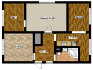 Pronájem bytu 4+kk, Chlumec, Svatoplukova, 64 m2