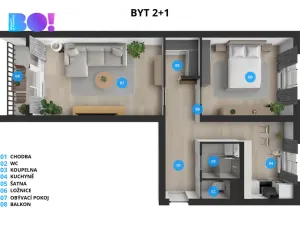 Prodej bytu 2+1, Ostrava, Vincence Makovského, 57 m2