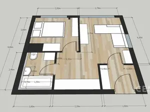 Pronájem bytu 2+kk, Most, Brněnská, 34 m2