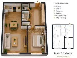 Pronájem bytu 2+kk, Praha - Kobylisy, Frýdlantská, 43 m2