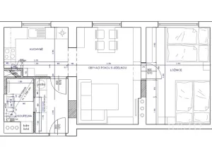 Prodej bytu 2+1, Záblatí, 52 m2