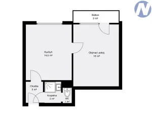 Pronájem bytu 2+kk, Volary, Sídl. Míru, 39 m2