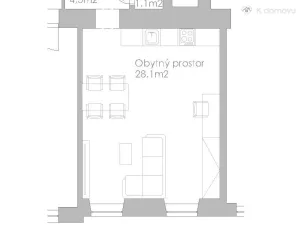 Prodej bytu 1+kk, Brno - Ponava, Ptašínského, 37 m2