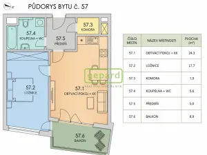Prodej bytu 2+kk, Praha, Zimova, 55 m2