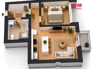 Prodej bytu 1+kk, Praha - Letňany, Pavla Beneše, 40 m2