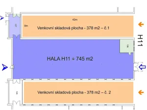 Pronájem skladu, Praha - Horní Počernice, 745 m2