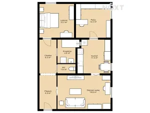 Prodej bytu 3+1, Strakonice, Na Ohradě, 75 m2