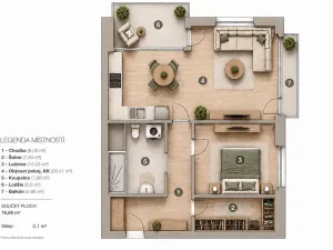 Pronájem bytu 2+kk, Brno, třída Generála Píky, 68 m2