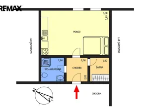 Pronájem bytu 1+kk, Lanškroun - Žichlínské Předměstí, Lázeňská, 35 m2