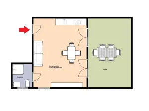 Pronájem bytu 1+kk, Vojkovice, 37 m2