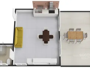 Pronájem bytu 1+kk, Vojkovice, 37 m2