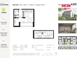 Prodej bytu 2+kk, Předboj, Ke Tvrzi, 72 m2