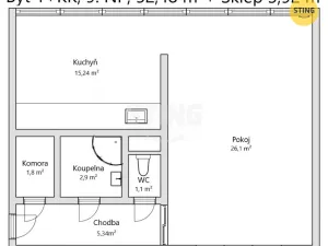 Prodej bytu 1+kk, Ostrava, Zelená, 52 m2
