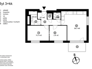 Prodej bytu 3+kk, Praha - Kbely, Sedlářova, 64 m2