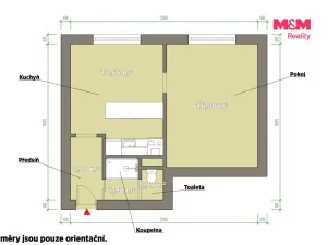 Pronájem bytu 1+1, Chomutov, 17. listopadu, 36 m2
