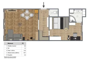 Prodej bytu 2+kk, Praha, Krásova, 49 m2