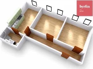 Pronájem bytu 2+1, Krnov, nám. Minoritů, 62 m2